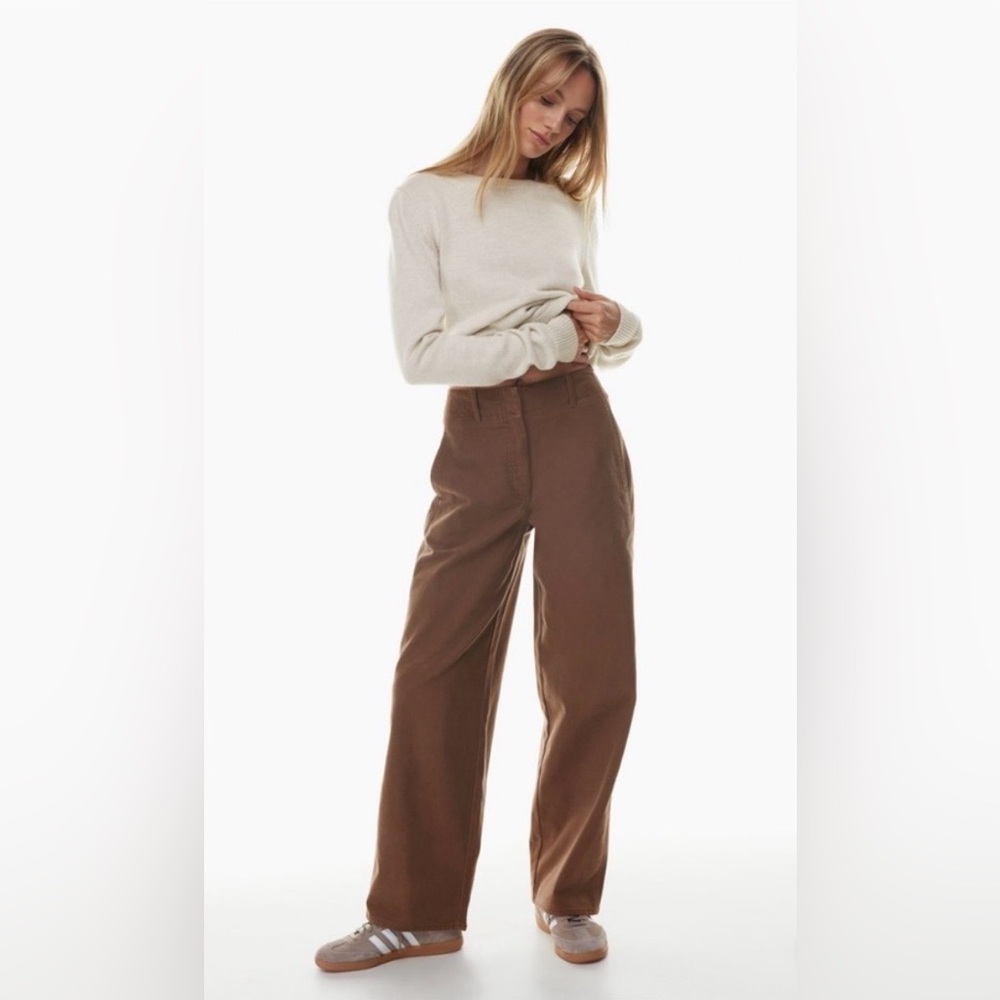 Aritzia Wilfred Free High-Waisted Wide-Leg Cotton Pants